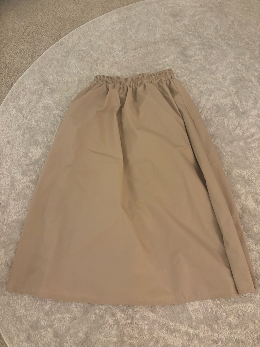 Women’s Drawstring A-Line Skirt in Tan - Picture 2 of 2